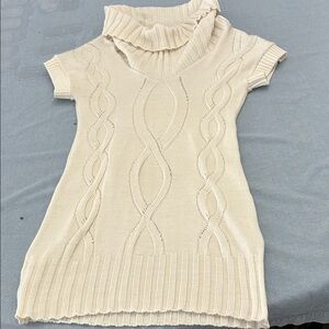 Chic Beige Vintage Cowl Neck Sweater